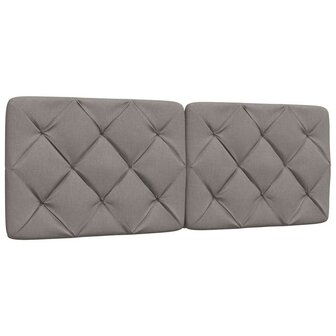 Hoofdbordkussen 120 cm stof taupe 1