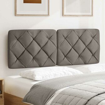 Hoofdbordkussen 120 cm stof taupe 3