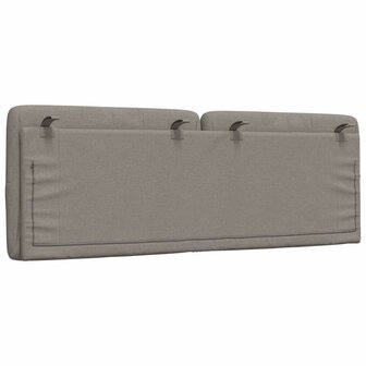 Hoofdbordkussen 120 cm stof taupe 6
