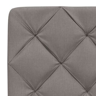 Hoofdbordkussen 120 cm stof taupe 7