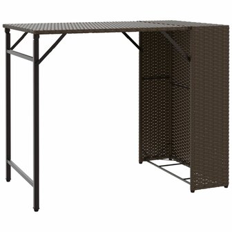 5-delige Tuinset inklapbaar poly rattan bruin  4