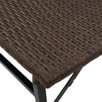 5-delige Tuinset inklapbaar poly rattan bruin  9