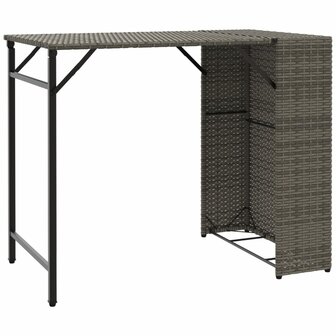 5-delige Tuinset inklapbaar poly rattan grijs  4