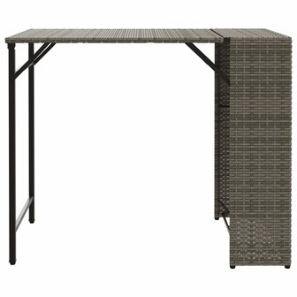 5-delige Tuinset inklapbaar poly rattan grijs  5