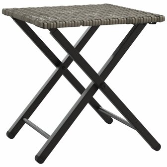 5-delige Tuinset inklapbaar poly rattan grijs  6