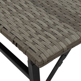 5-delige Tuinset inklapbaar poly rattan grijs  9
