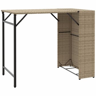 5-delige Tuinset inklapbaar poly rattan beige  4