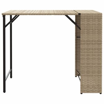5-delige Tuinset inklapbaar poly rattan beige  5