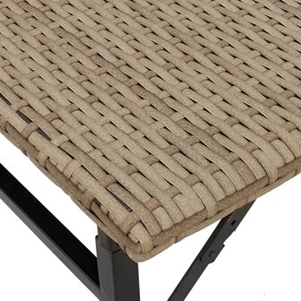 5-delige Tuinset inklapbaar poly rattan beige  9