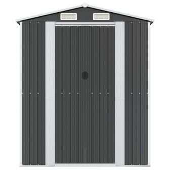 Tuinschuur 192x191x223 cm gegalvaniseerd staal antracietkleurig 3