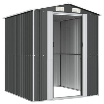 Tuinschuur 192x191x223 cm gegalvaniseerd staal antracietkleurig 4