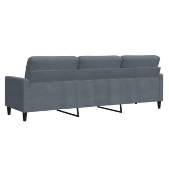 Driezitsbank 210 cm fluweel donkergrijs 6