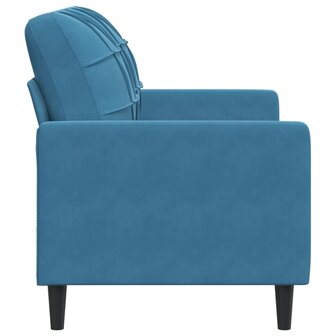 Tweezitsbank 120 cm fluweel blauw 5