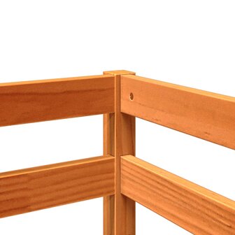 Kinderhoogslaper zonder matras grenenhout wasbruin 90x190 cm 9