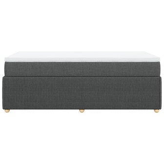 Boxspring met matras stof donkergrijs 80x200 cm 5