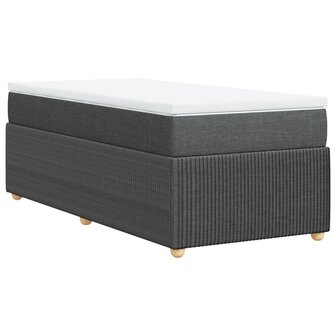 Boxspring met matras stof donkergrijs 80x200 cm 6