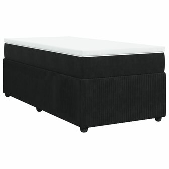 Boxspring met matras fluweel zwart 80x200 cm 2
