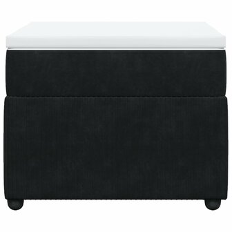 Boxspring met matras fluweel zwart 80x200 cm 4