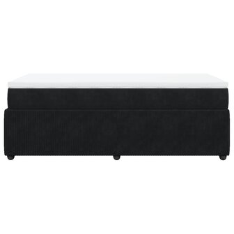 Boxspring met matras fluweel zwart 80x200 cm 8