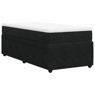 Boxspring met matras fluweel zwart 80x200 cm 9