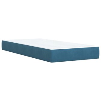Boxspring met matras fluweel donkerblauw 80x200 cm 8