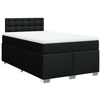 Boxspring met matras stof zwart 120x200 cm 2