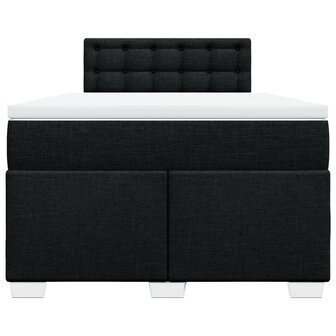 Boxspring met matras stof zwart 120x200 cm 4