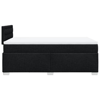 Boxspring met matras stof zwart 120x200 cm 5