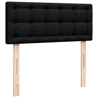 Boxspring met matras stof zwart 120x200 cm 7