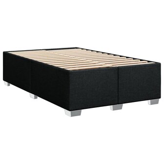 Boxspring met matras stof zwart 120x200 cm 8