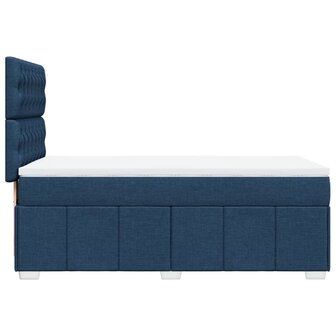Boxspring met matras stof blauw 80x200 cm 5