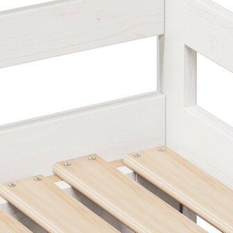 Slaapbank met onderschuifbed/lades zonder matras 90x190 cm wit 9