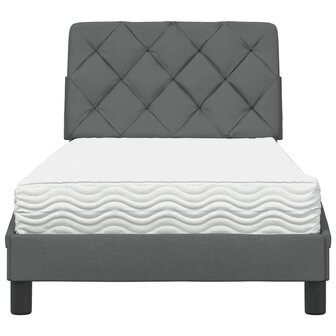 Bed met matras stof donkergrijs 80x200 cm 5
