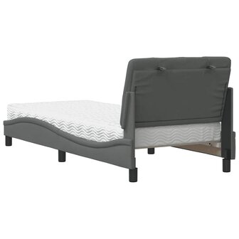 Bed met matras stof donkergrijs 80x200 cm 7