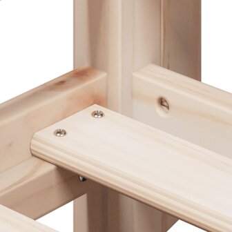Stapelbed 75x190 cm met dak massief grenenhout 9
