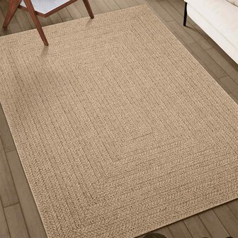 Vloerkleed ZIZUR binnen en buiten 60x110 cm jute look 3