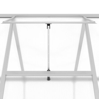 Tuinkas met basisframe 224x169x202 cm aluminium zilverkleurig 9