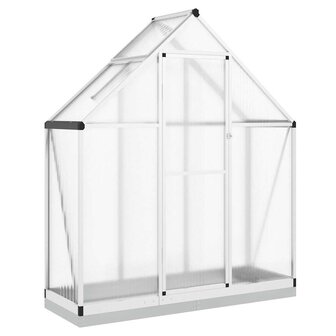 Tuinkas met basisframe 169x58x202 cm aluminium zilverkleurig 2