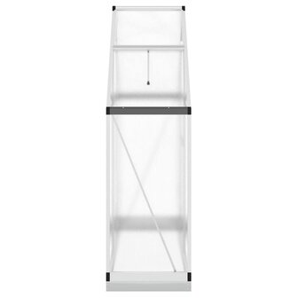 Tuinkas met basisframe 169x58x202 cm aluminium zilverkleurig 4