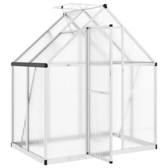Tuinkas met basisframe 169x114x195 cm aluminium zilverkleurig 6