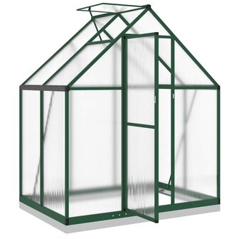 Tuinkas met basisframe 169x114x202 cm aluminium groen 6