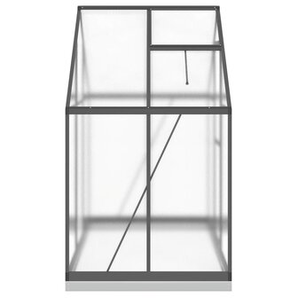 Tuinkas met basisframe 169x114x202 cm aluminium antracietkleur 4