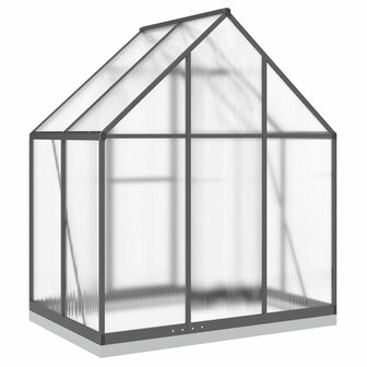 Tuinkas met basisframe 169x114x202 cm aluminium antracietkleur 5
