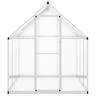 Tuinkas met basisframe 169x169x195 cm aluminium zilverkleurig 3
