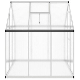 Tuinkas met basisframe 169x169x195 cm aluminium zilverkleurig 4