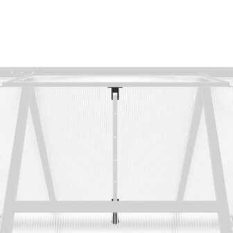 Tuinkas met basisframe 169x169x195 cm aluminium zilverkleurig 9