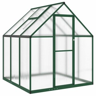 Tuinkas met basisframe 169x169x195 cm aluminium groen 2