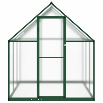 Tuinkas met basisframe 169x169x195 cm aluminium groen 3