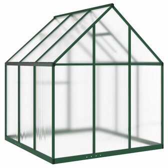 Tuinkas met basisframe 169x169x195 cm aluminium groen 5