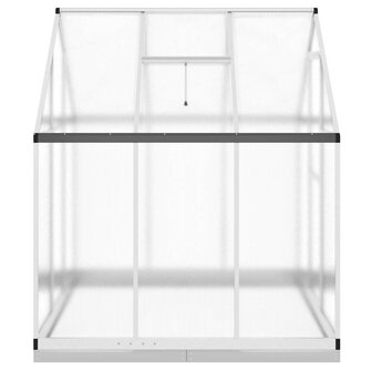 Tuinkas met basisframe 169x169x202 cm aluminium zilverkleurig 4